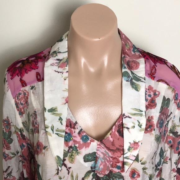 Aratta Silent Journey Diana Tie Neck Top Floral - Picture 4 of 12